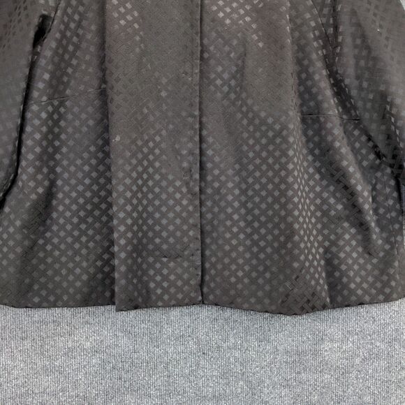 Covington Womens Blouse Top Sz 20-22W Black Crosshatch Pattern Shirt Snaps - Picture 8 of 12